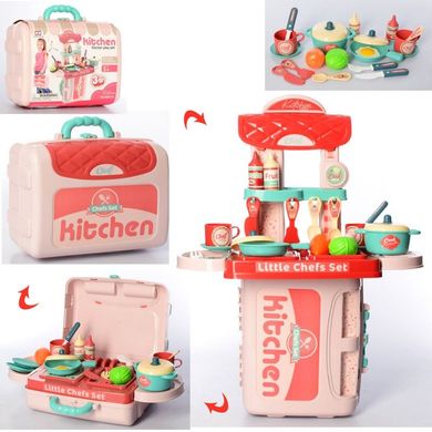 Игровой набор Кухня 3 в 1 чемодан раскладывается в 2 варианта, детская кухня в чемодане, 008-971A