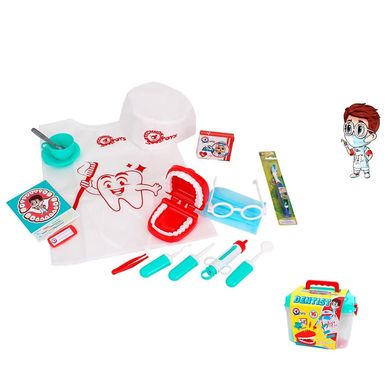 Фото товара - Детский набор стоматолога в чемоданчике с докторским халатом и шапочкой, ТехноК 7365