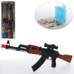 Фото товару Іграшкова версія автомата АК, механічна іграшка стріляє орбізами та нерфами,  AK47-2