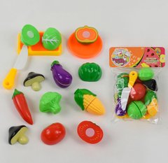 Игрушечные наборы продуктов - фото Игровой набор продукты на липучке овощи 8 шт, досточка, нож, в кульке, 6033