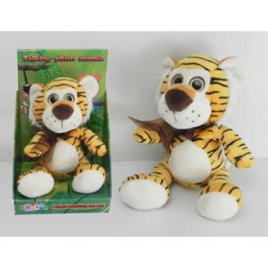 Фото товара - Говорящая мягкая игрушка повторюшка тигр, игрушка повторяет CL1195,  CL1195