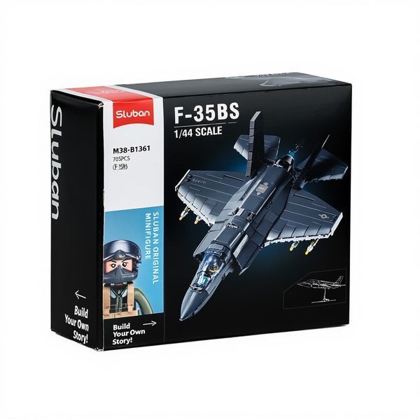 Конструктор&nbsp;  Літак F-35BS масштаб 1:44 &ndash; Сучасна Військова авіація  - Sluban M38-B1361 - зображення