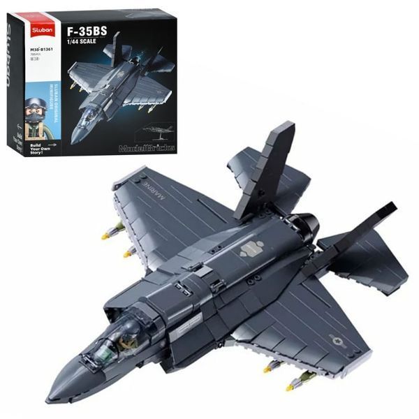 Конструктор&nbsp;  Літак F-35BS масштаб 1:44 &ndash; Сучасна Військова авіація  - Sluban M38-B1361 - зображення