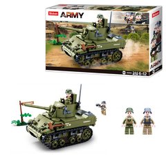 Конструктор - серия Армия - модель танка из 344 элементов, Sluban 0856 sl