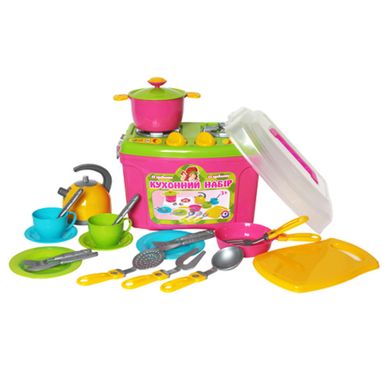 Фото товару Дитяча іграшкова кухня в шухлядці з плитою, Технок, ТехноК 2407