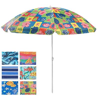 Фото товару Пляжна парасолька - хвилі, 2,4 м в діаметрі, MH-0042,  MH-0042