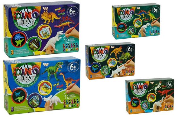 Набір для творчості DINO ART Динозаври 5 різних наборів, Україна DA-01-02, Danko Toys DA-01-02,02,03,04,05