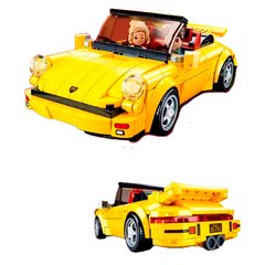 Конструктор розкішний жовтий кабріолет Porsche – 290 деталей, Sluban 1097 sl