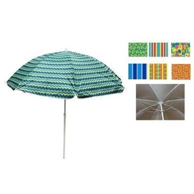 Фото товару Пляжна парасолька - Кольори в асортименті, 1,8 м в діаметрі, антиветер, MH-2687,  MH-2687