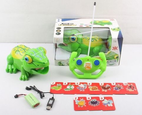 BN066 - Игрушка - лягушка на радиоуправлении | ловит насекомых, звук, свет, BN066