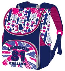 Ранец (школьный рюкзак на 1-3 класс) - для девочки - Лондон, размеры 33 х 26 х 15 см Smile 988622,  988622