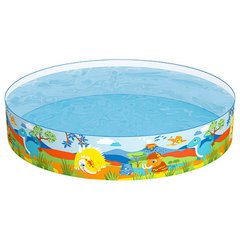 Дитячий круглий наливний басейн, для малюків, - динозаврики, Besteway 55022 b