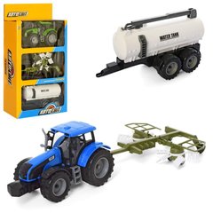Моделі машинок - фото Модель іграшкового трактора з двома причепами  - замовити за низькою ціною Моделі машинок в інтернет магазині іграшок Сончік