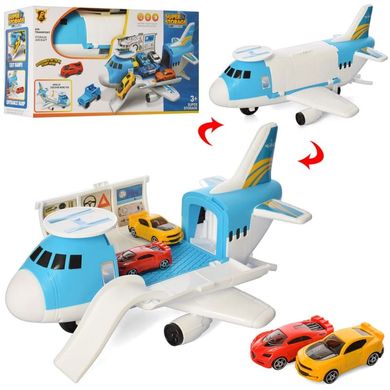 Игровой набор - Грузовой самолет с треком и набором машинок,   P907-A