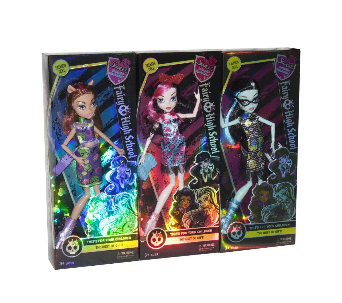 Кукла Монстер Хай (Monster High) шарнирная 26 см, сумочка, в коробке  32-13-5 см DH2163 купить в магазине игрушек Сончик