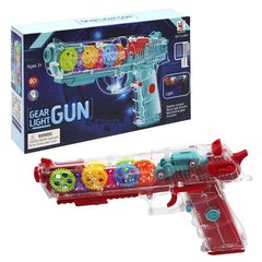 Пистолетики - фото Детский  прозрачный  пистолет с шестеренками