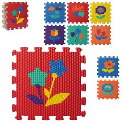 Килимок Пазл з квітами - покриття для дитячої кімнати з матеріалу EVA