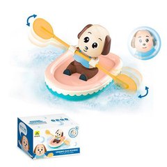 игрушка для купания - заводная собачка на лодке