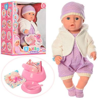 Пупс кукла 42 см типа baby born микс одежек, пьет, писает, YL1899