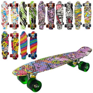 Фото товара - Скейт детский, пени борд графити 55 х 14,5 см, алюминиевая подвеска, колеса пу,  MS 0748 - 1