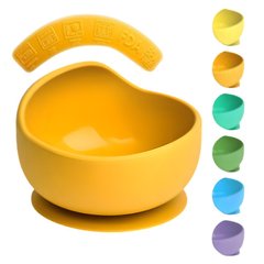 Фото товару Дитяча силіконова тарілочка - для годування маленьких дітей різні кольори,  MA-4910