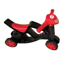 Фото- Долоні 0136/02 Біговел для катання, з міцного пластику (колір чорний з червоним) для малюків від 2 років у категорії Каталки: машинки, мотоцикли