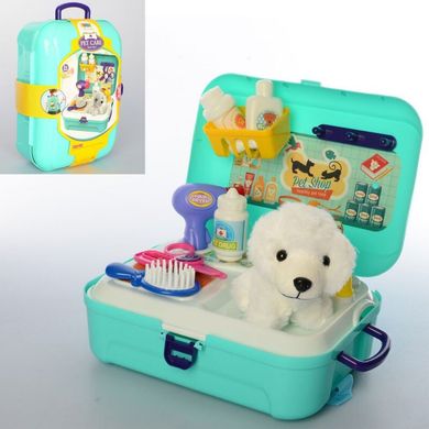 Игровой набор с собачкой - Салон для животных "Парикмахер" в чемодане, собачка, аксессуары, 8362 (3109)