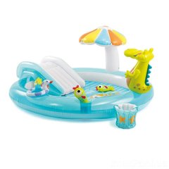 Фото- INTEX 57165 Дитячий надувний Ігровий центр - басейн, гірка, з крокодильчиком у категорії Надувні басейни