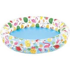 Дитячий круглий надувний басейн, - малюнок фламінго, INTEX 59421