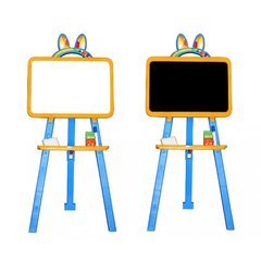 Фото товару Дитячий мольберт - для малювання - для магнітів, маркерів і крейди - колір жовто-блакитний, Долоні 013777/1