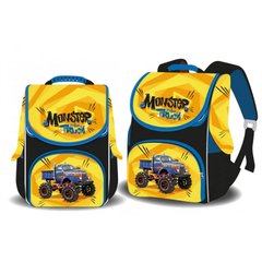 Школьные Ранцы - фото Ранец (рюкзак на 1-3 класс) для мальчика, ортопедический - Машинка Джип Монстер