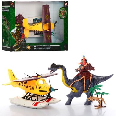 Фото товара - Игровой набор Парк юрского периода, динозавр 41 см, самолет, фигурка, аксессуары,  2121-26B