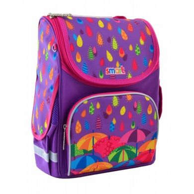 Фото товара - Ранец (рюкзак) - каркасный школьный для девочки фиолетовый - Капитошка, PG-11 Smart 555898, Kite 555898