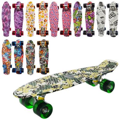 Фото товара - Скейт детский, пени борд графити 55 х 14,5 см, алюминиевая подвеска, колеса полуретановые,  0748 - 2
