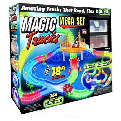Магический Меджик трек (Magiс track) на 360 деталей с мостом, гибкий гнущийся трек, ХИТ среди треков
