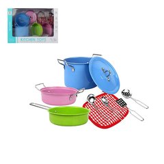 Фото-  988-B5 Набор игрушечной посуды | металлическая, цветная в категории Игрушечная посудка