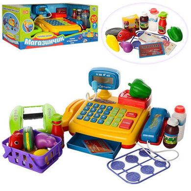 Фото товара - Детская касса, Супермаркет, кассовый аппарат, сканер, продукты , Limo Toy JT 7018