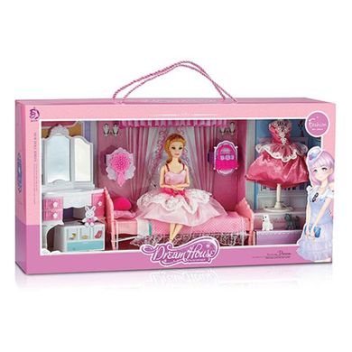 Мебель для куклы барби Спальня, кукла, кровать, мебель для домика барби,  585