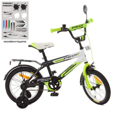 Фото товара - Детский двухколесный велосипед колеса 14 дюймов салатовый, SY1454 , Profi SY1454