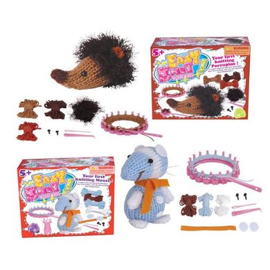 Наборы для рукоделия - фото Детский набор для Вязания мягкой игрушки (мышка или ежик, на выбор)