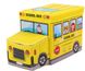 Корзина (органайзер) для игрушек - пуфик Школьный автобус (микс цветов) 2 в 1, BT-TB-0011