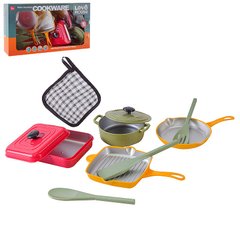 Фото товару Іграшковий посуд у наборі - каструля, сковорідки різних форм,   XG1-19A