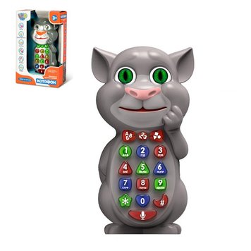Limo Toy 7344 - Розумний телефончік для дітей - Котофон повторює, інтерактивна розвиваюча іграшка