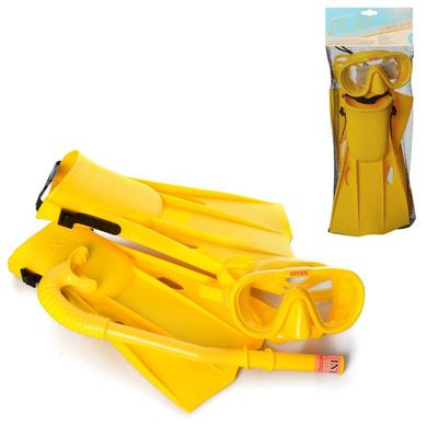 Фото товару Набір для плавання і пірнання - маска, трубка і ласти, розмір м, вік 8 +, INTEX 55655