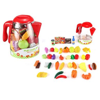 Фото-  XG1-11B Ігровий набір - фрукти, овочі, продукти в колбі у вигляді чайника у категорії Іграшкові набори продуктів