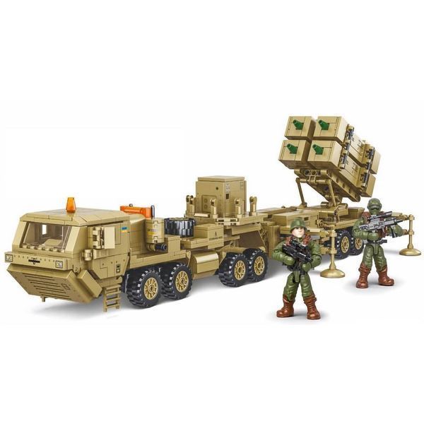 Ракетний комплес із тягачем і воїнами ЗСУ - 1089 деталей - Kids Bricks  KB 1155 - зображення