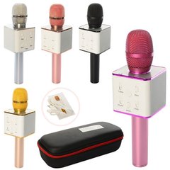 Микрофоны - фото Микрофон для ценителей караоке с bluetooth и USB в футляре, Q7