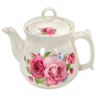 Фото товару Заварник керамічний для чаю, трав і гарячих напоїв, "Букет троянд", R81681,  R81681