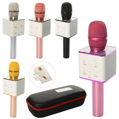Фото товара - Микрофон для ценителей караоке с bluetooth и USB в футляре,  Q7