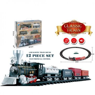 Фото товара - Железная дорога набор с паровозом, и тремя вагонами, - световые и звуковые эффекты,  YY-522